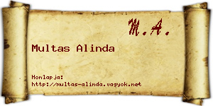 Multas Alinda névjegykártya